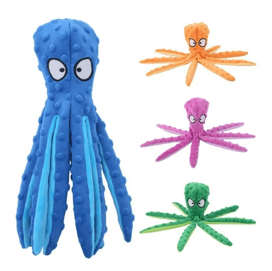 Plush Pet Octopus Chew Tow